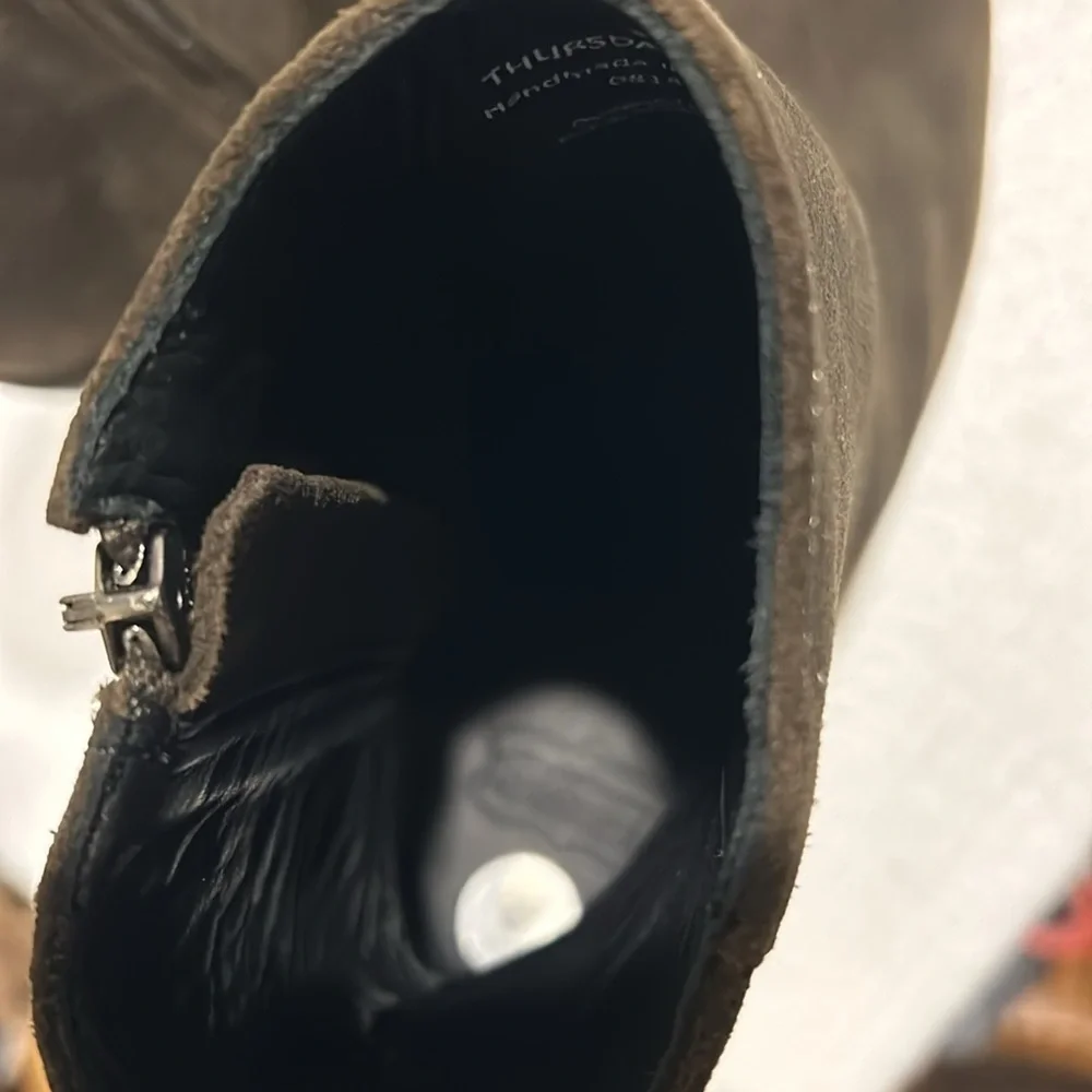 Thursday Boot Company Women's Olive Suede Ankle Boots